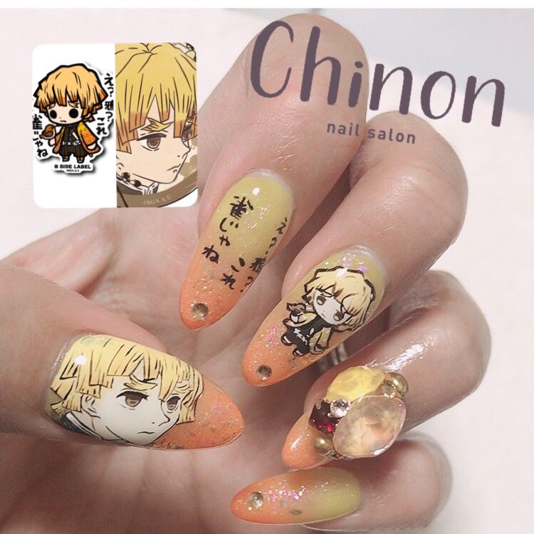 人気の鬼滅の刃ネイルデザイン｜伏見区｜nailsalonChinon